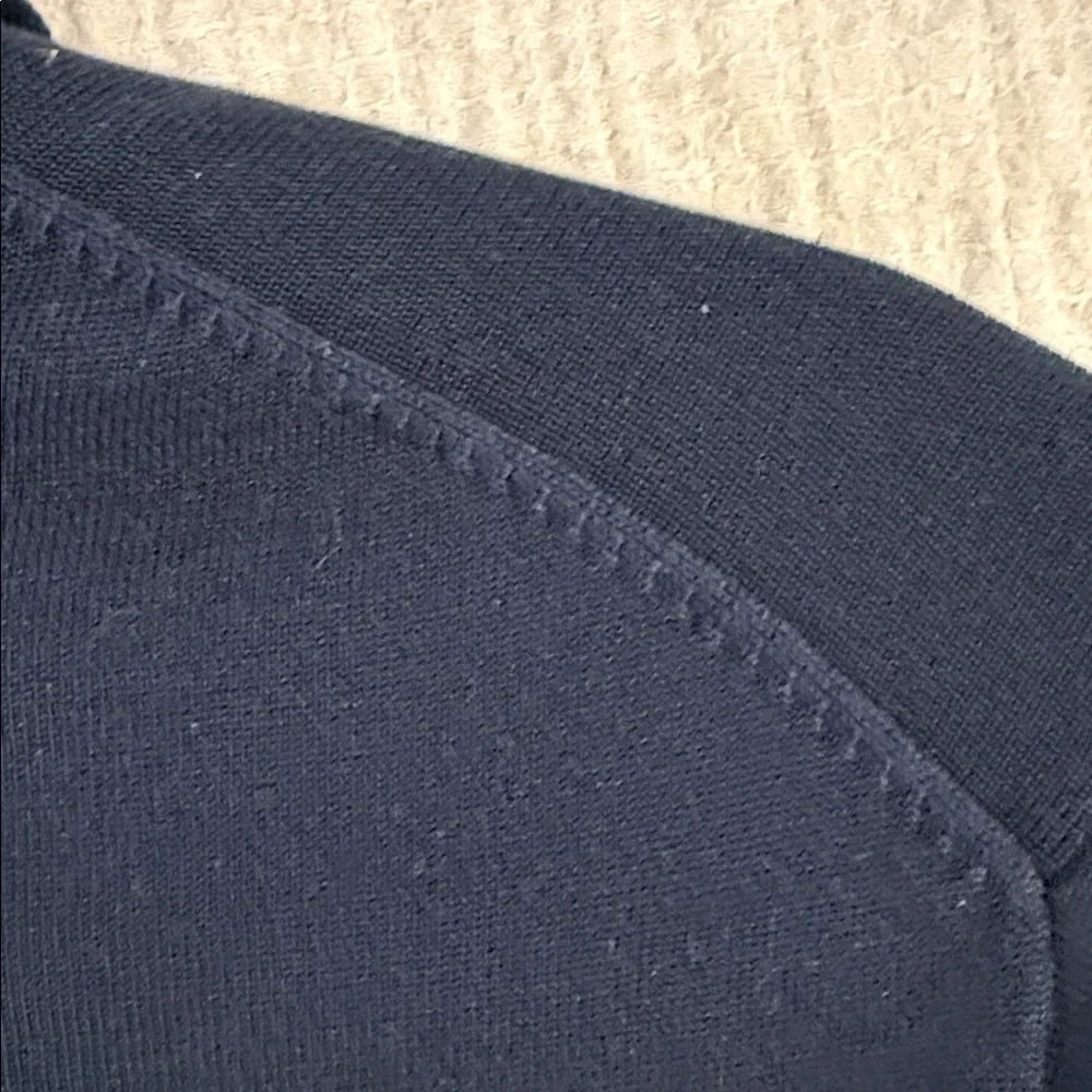 Banana Republic Men's Navy‎ Polo Shirt w/Zip Placket in Silk & Cotton